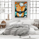 Girl on Toilet Paint By Numbers Kit DIY Frameless Art Picture On Canvas