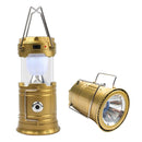 LED Solar Power Lantern Lamp Portable Outdoor Camping Hiking Emergency Lighting
