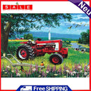 5D DIY Diamond Painting Field Car Full Round Home Decor Rhinestone Wall Drawing