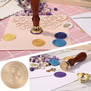 Alphabet Letters Wax Sealing Stamp Head Round Copper Stamps Craft Decor (D)