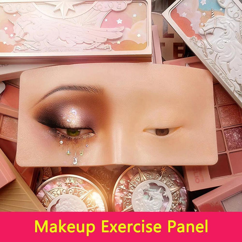 Eyes Face Makeup Practice Board Bionic Skin Eyelash Make Up Panel (01)