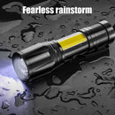 400mAh Portable Telescopic Zoom Torch USB Rechargeable Home Plastic Flashli