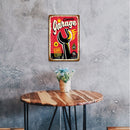 Home Weatherproof Retro Chic Spanner Sign Iron Painting Wall Drawing Templates