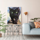 Frameless Oil Paint By Numbers DIY Cat Picture Craft Kit Home Living Room Decor