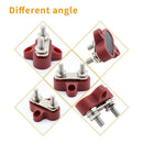 Bus Bar Terminal Block Heavy Duty Dual M6 Power Distribution Stud (Red)
