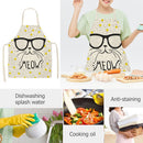 Kitchen Linen Apron Cat in Glasses Print Home Restaurant Cooking Baking Bib