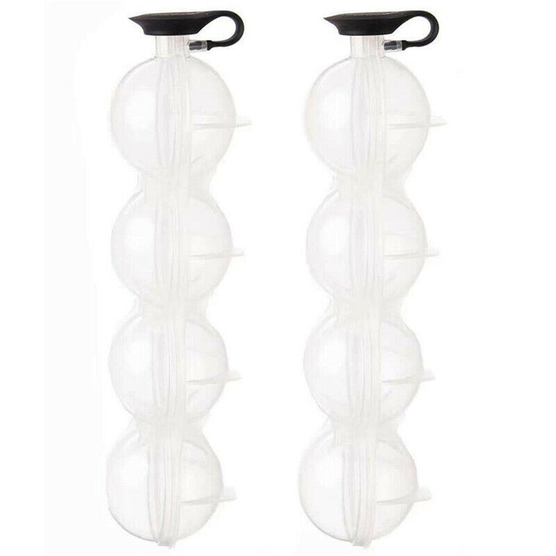 4 Ice Balls Maker Round Sphere Tray Mold Cube Whiskey Ball Silicone DIY Mould