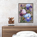 Paint By Numbers Kit DIY Iris Flowers Colouring Oil Art Picture Wall Decor Newly