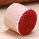 Round Floral Floral Wooden Photo Stamp Stamp for DIY Scrapbooking Al