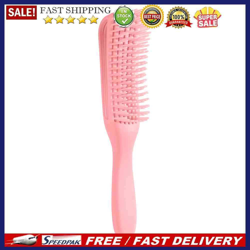 Detangling Hair Scalp Massage Comb Wet Curly Styling Hairbrush (Pink)