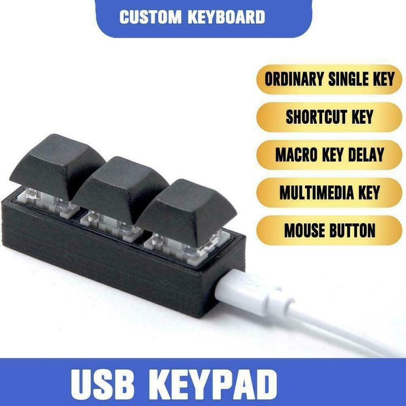 Function Mechanical Keyboard Rgb Backlight 3 Keys Self-setting DIY Keycap D5M0