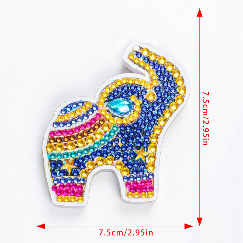 Elephant 5D Diamond Painting Keychain Slap Luminous DIY Pendant (dsk012) Newly