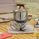 Outdoor BBQ Grill Stove Triangle Stainless Steel Camping Mini Cooking Utensils