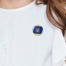 Ukraine Ukrainian Map Flag Symbol Round 12 Styles Clothes Pins(E)