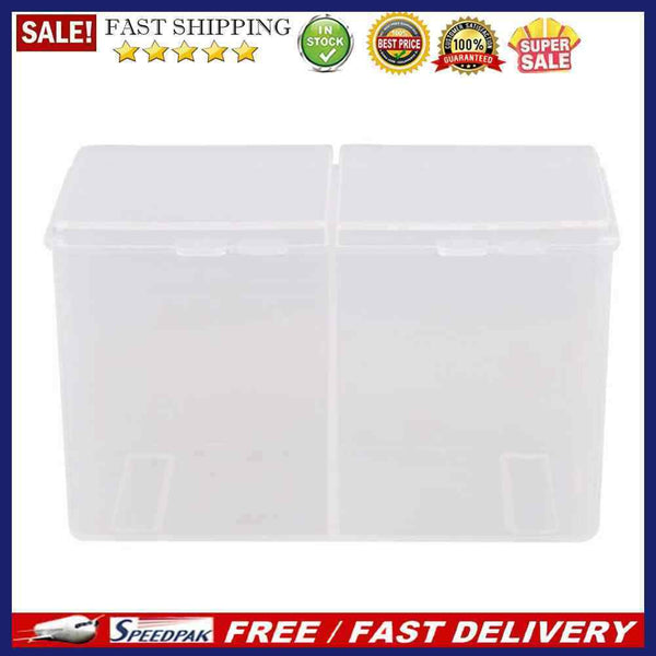 2 Compartments Cotton Pad Swab Storage Gel Polish Remover Nail Art Container