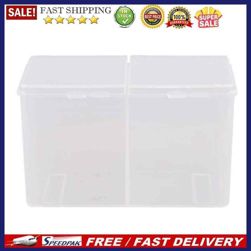 2 Compartments Cotton Pad Swab Storage Gel Polish Remover Nail Art Container