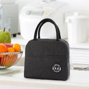 Portable Lunch Bag Thermal Insulated Lunch Box Cooler Handbag (A Black) Newly
