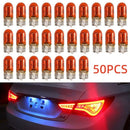 50pcs 50Pcs Lamp Capless 12V 5W Car Light Bulbs 501 T10 W5W Amber Orange LED