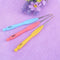 8pcs Aluminum Needle Plastic Handle Yarn Stitching Weave Crochet Hooks Kit Newly