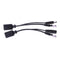 Power Over Ethernet PoE Adapter Injector + Splitter Kit PoE Cable Black