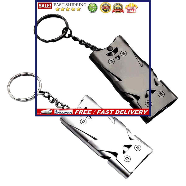 Survival Whistle - Super Loud 2pcs Distress Rescue Signal Whistle with Keyc