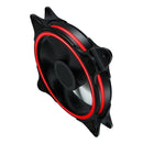 120mm PC Case Fan Halo Triple-Ring Chassis Cooling Fan for Desktop (Red) Newly