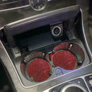 Bling White Car Accessories Women Cup Holder Insert Interior Coaster Auto R2O6