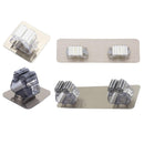 10pcs Wall Mounted Mop Holder Broom Brush Hanger Rack Organizer(Black)