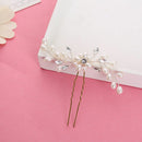 Rhinestones Handmade Crystal Floral Shape Bride Headdress Hairpins Hair Fork