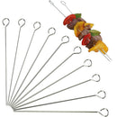 Cooking Meat BBQ Metal Roasting Barbecue Skewer Kebab Sticks Skewer Needle