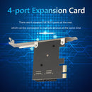 4-Port SATA III to PCIe PCI Express 3.0 X1 6Gbps Expansion Card Adapter for HDD