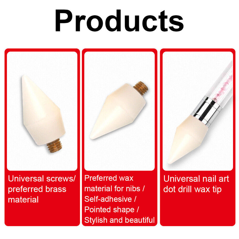 2pcs Point Drill Pen Replacement Clay Wax for DIY Diamond Painting (White) Newly