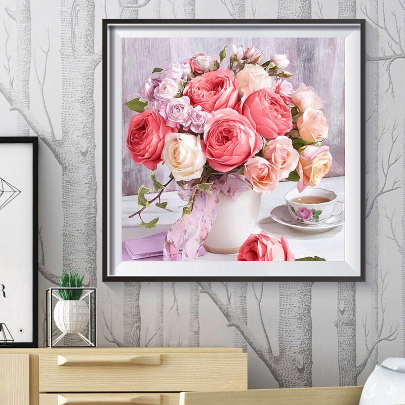 5D DIY Full Round Drill Diamond Painting Warm Flowers Cross Stitch (B1098)