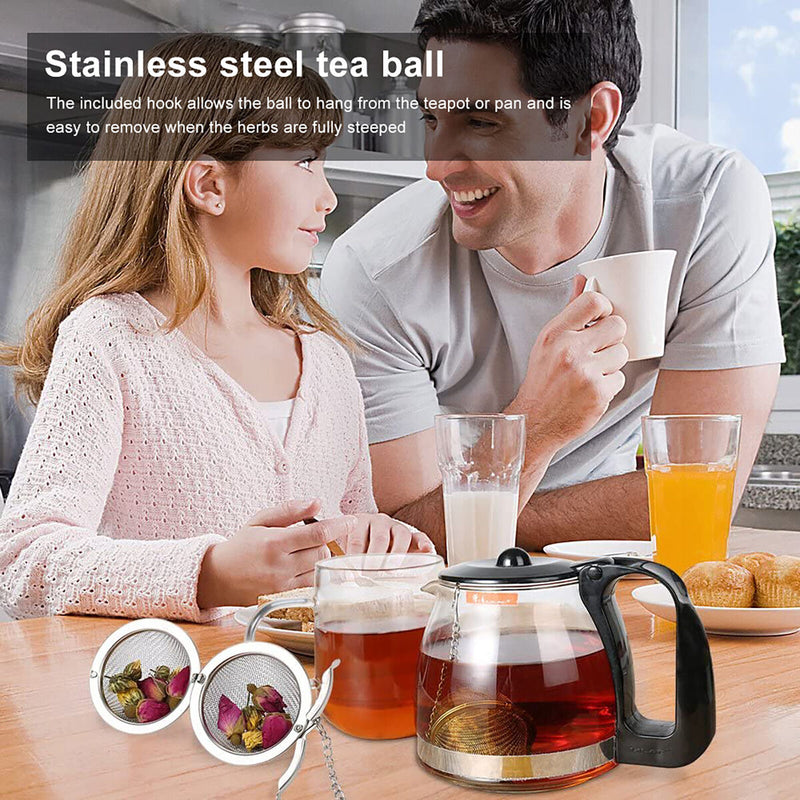 2pcs Stainless Steel Tea Ball, Loose Leaf Tea Strainer Infusers, 2.3 inch  Newly
