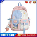 #A Backpack Preppy Style Hit Color School Students Laptop Shoulder Bookbags