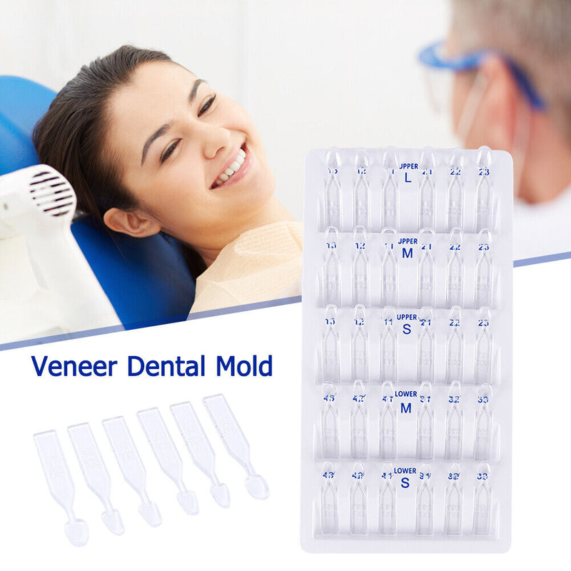 30pcs Dental Veneers Tooth Mould Autoclave Front Teeth Quick Whitening Tools