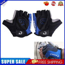 Fashion Cycling Bicycle Motorcycle Sport Gel Half Finger Gloves Blue Size L