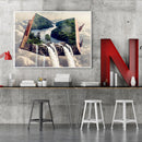 5D Diamond Painting Kit DIY Waterfall Landscape Full Round Drill Home Decorat