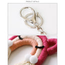 Bag Pendant Jewelry Weaving Rainbow Keychains Tassel Keychain Ring Holder
