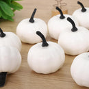 12PCS Mini Artificial Foam Pumpkin Simulation Props Halloween Party Decor White/