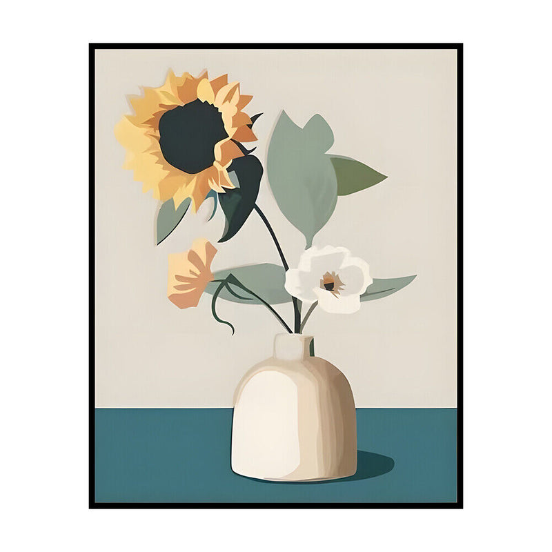 11CT Full Cross Stitch Fresh Sunflower DIY Printed Wall Art Home Decoration G