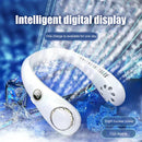 3000mAh LED Digital Air Cooling Hanging Neck Bladeless Sports Fans (White)