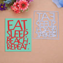 Snowvirtuos 2pcs Eat Sleep DIY Cutting Stamp Stencil Scrapbook Embossine