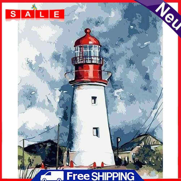 Lighthouse 40x50cm Oil Paint By Numbers Picture DIY Painting M736