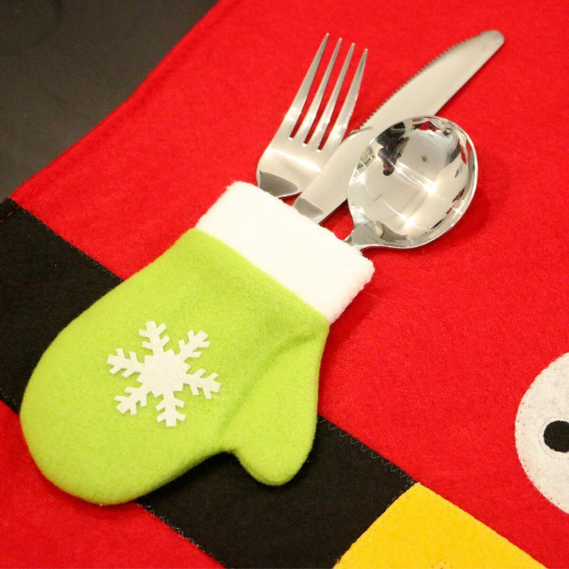 Platzdeckchen und Gabelmatten Weihnachten Santa Rentier Esstisch Tischsets.