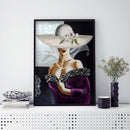 5D DIY Diamond Painting Lady Hat Full Round Rhinestones Mosaic Decor
