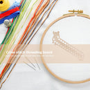 Wooden Carved Cross Stitch Thread Board Embroidery Thread Organizer (Dog)
