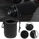 Waterproof Soft Neoprene Camera Lens Pouch Drawstring Protector Case (M)