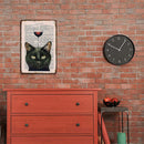 Wine Black Cat Plate Metal Tin Sign Plaque for Bar Pub Club Wall Home Decor