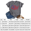 Independence Day Print Flag Tea T-Shirt (Grey XXL)